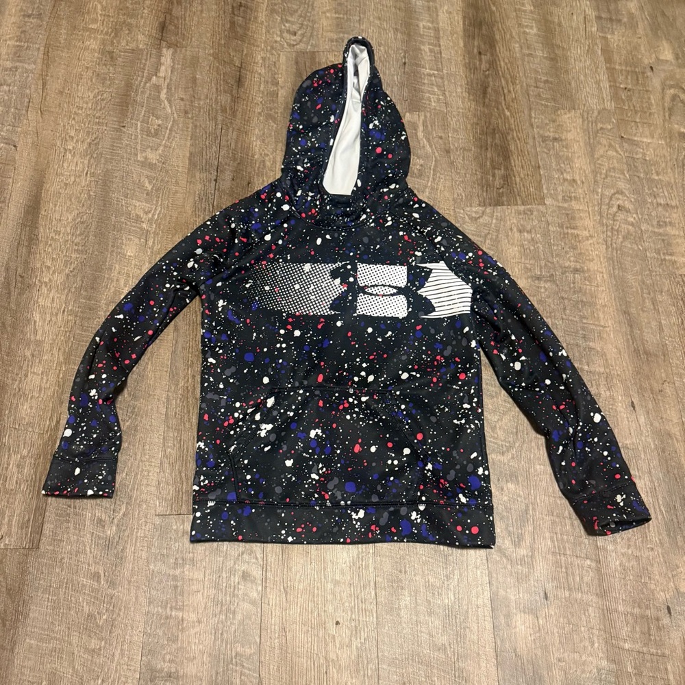 Under Armour Black Hoodie with Colorful Accents